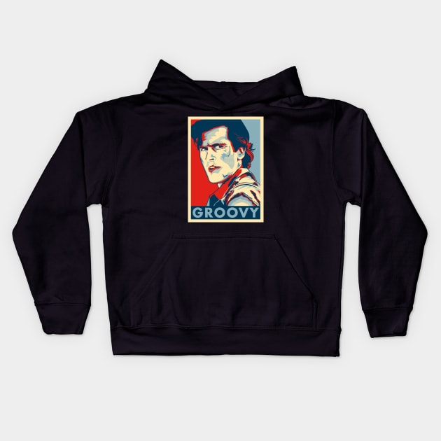 Ash Williams "Hope" Poster Kids Hoodie by Woah_Jonny